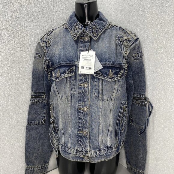 Desigual Women’s Studded Denim Jacket - Picture 1 of 13